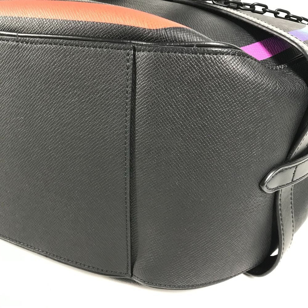 Louis Vuitton Shoulder Bag Soft Hat Trunk M30335 Taiga Leather Ardoise Black