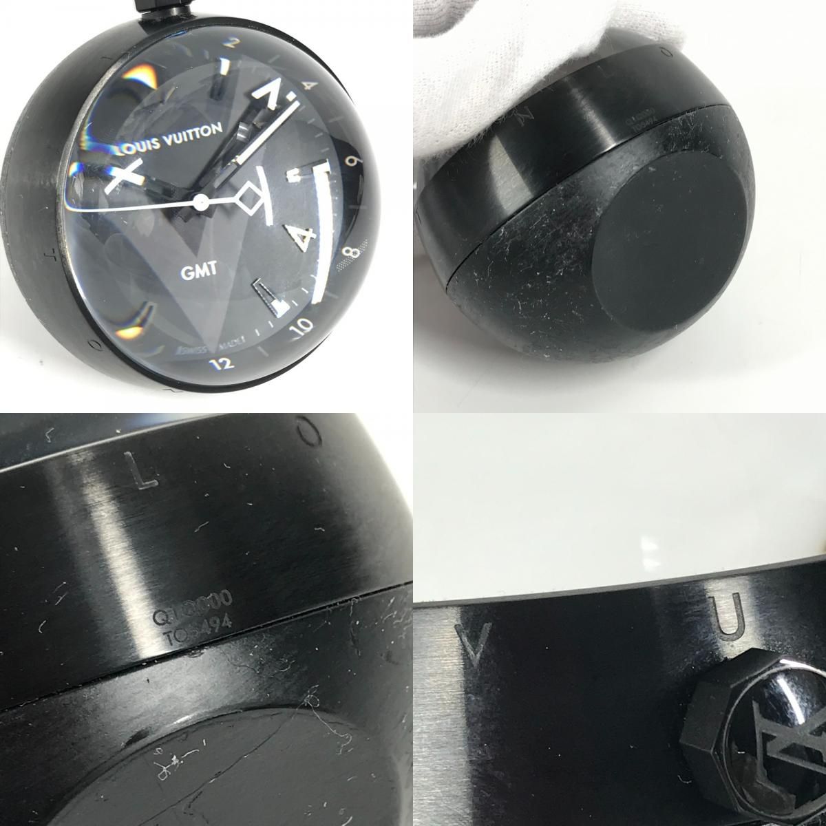 Louis Vuitton Table Clock Tambour Gmt Tambour Gmt Q1q000 Ss Black