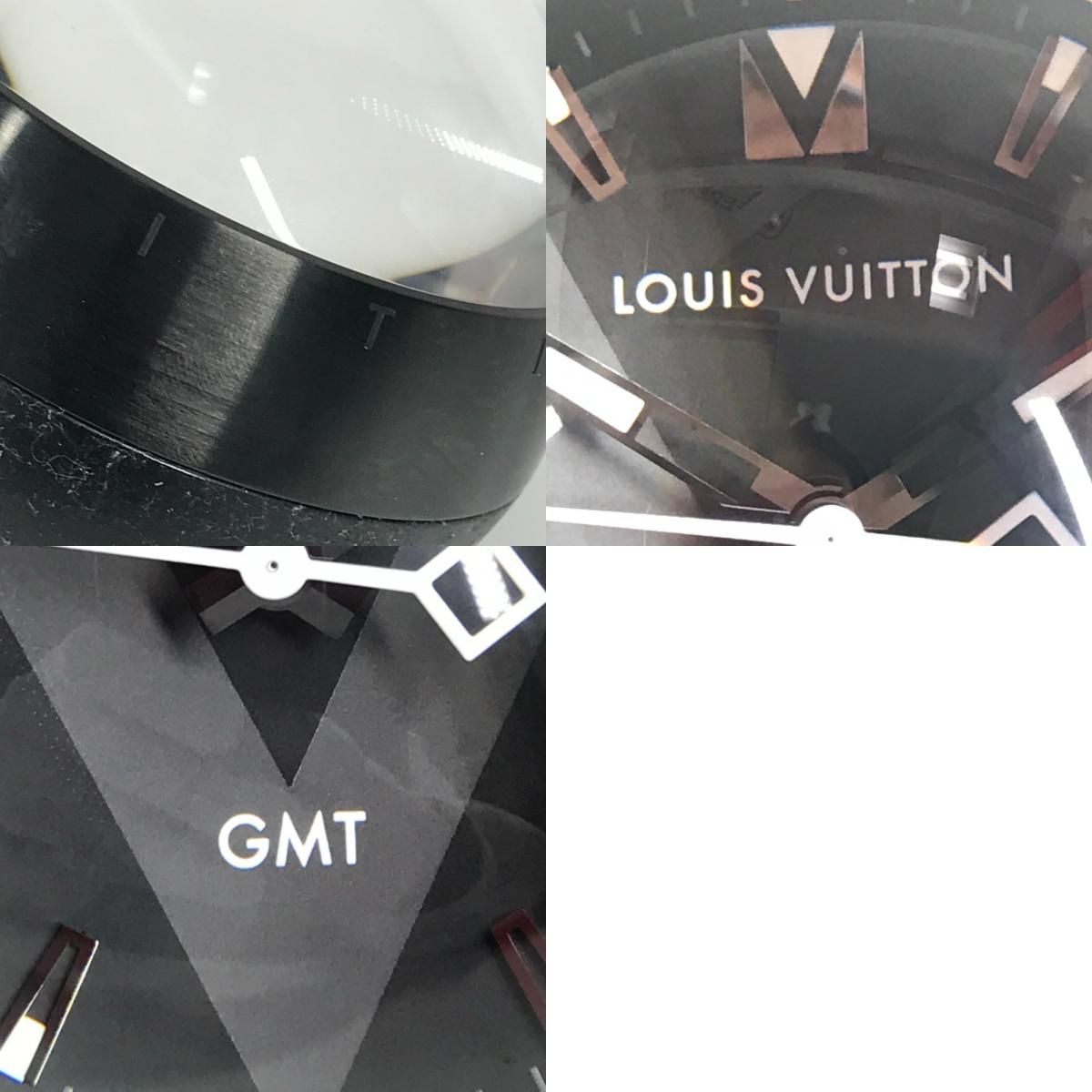 Louis Vuitton Table Clock Tambour Gmt Tambour Gmt Q1q000 Ss Black