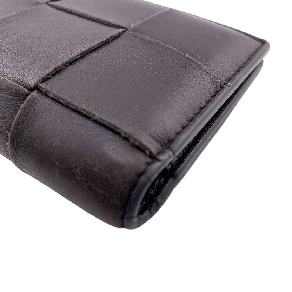 Bottega Veneta Compact Wallet Cassette Bifold Wallet Brown Unisex