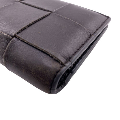 Bottega Veneta Compact Wallet Cassette Bifold Wallet Brown Unisex