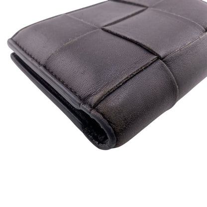 Bottega Veneta Compact Wallet Cassette Bifold Wallet Brown Unisex