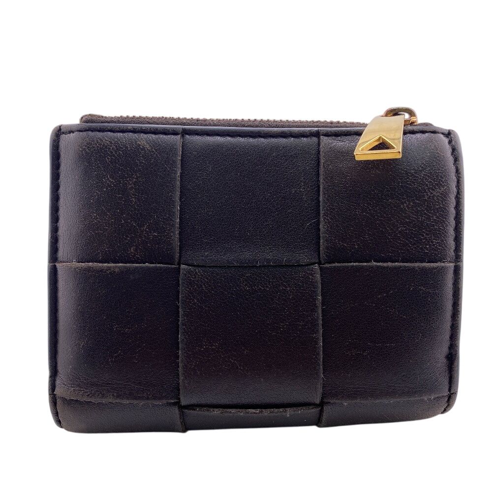 Bottega Veneta Compact Wallet Cassette Bifold Wallet Brown Unisex