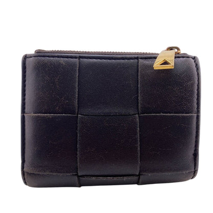 Bottega Veneta Compact Wallet Cassette Bifold Wallet Brown Unisex
