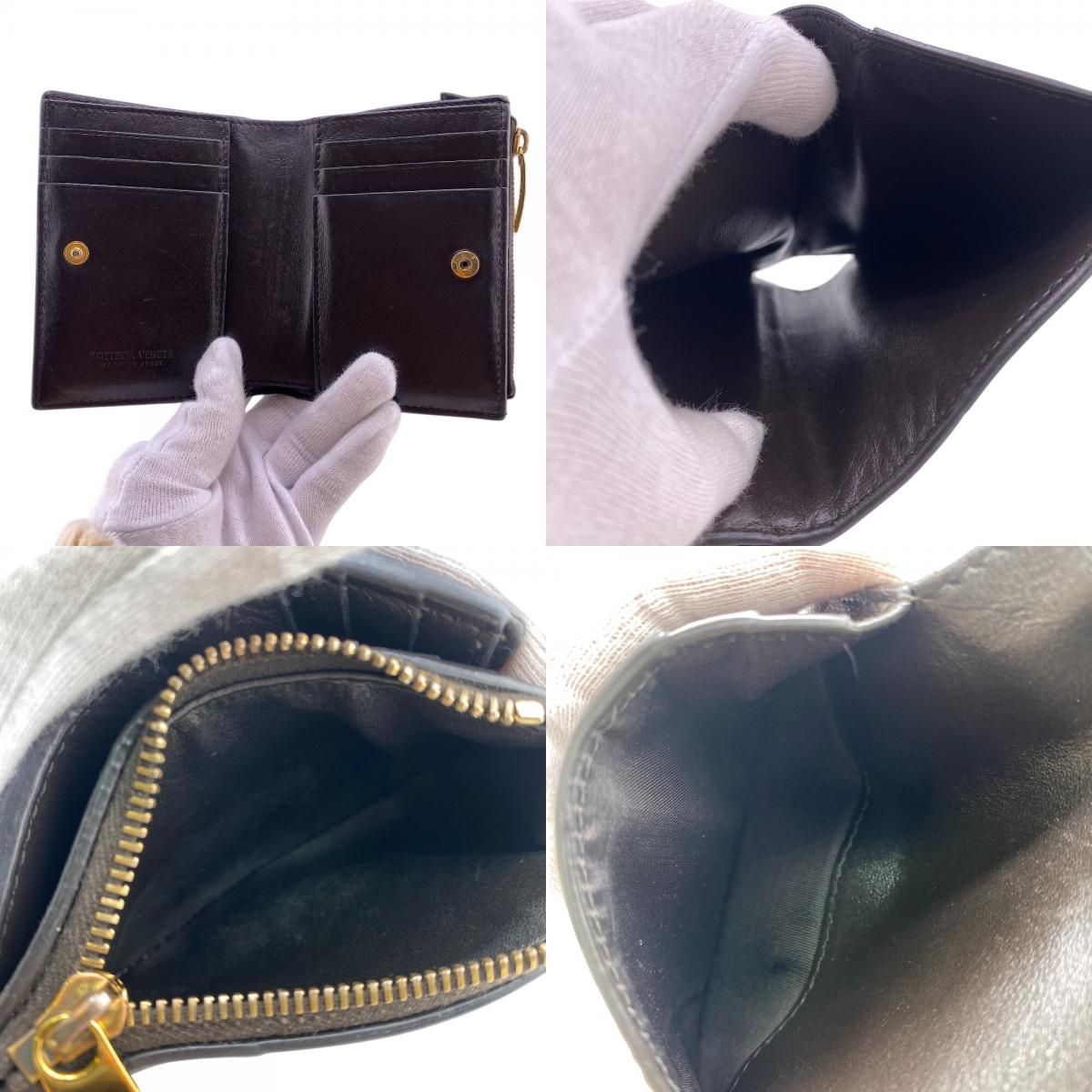 Bottega Veneta Compact Wallet Cassette Bifold Wallet Brown Unisex