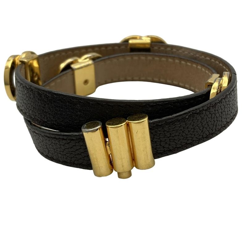 Bvlgari Bracelet Bvlgari Leather Dark Brown X Gold
