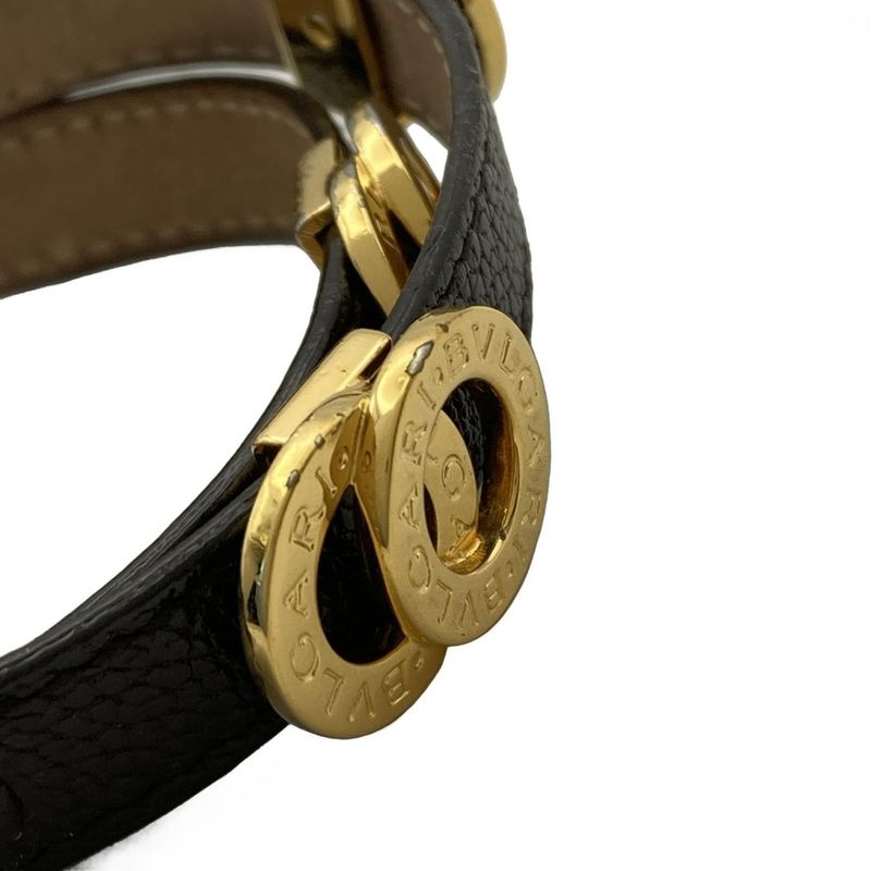 Bvlgari Bracelet Bvlgari Leather Dark Brown X Gold