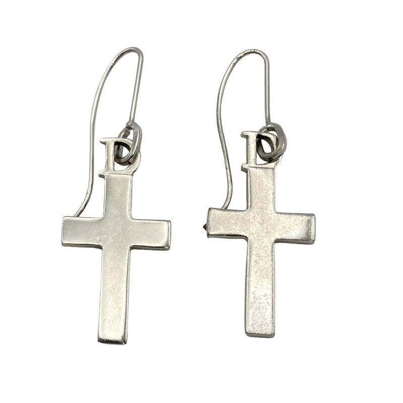 Dior Christian Dior Earrings - Silver Cross