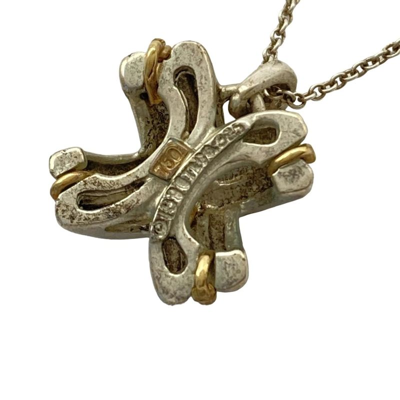 Tiffany & Co Necklace Signature Silver X 18k Yellow Gold