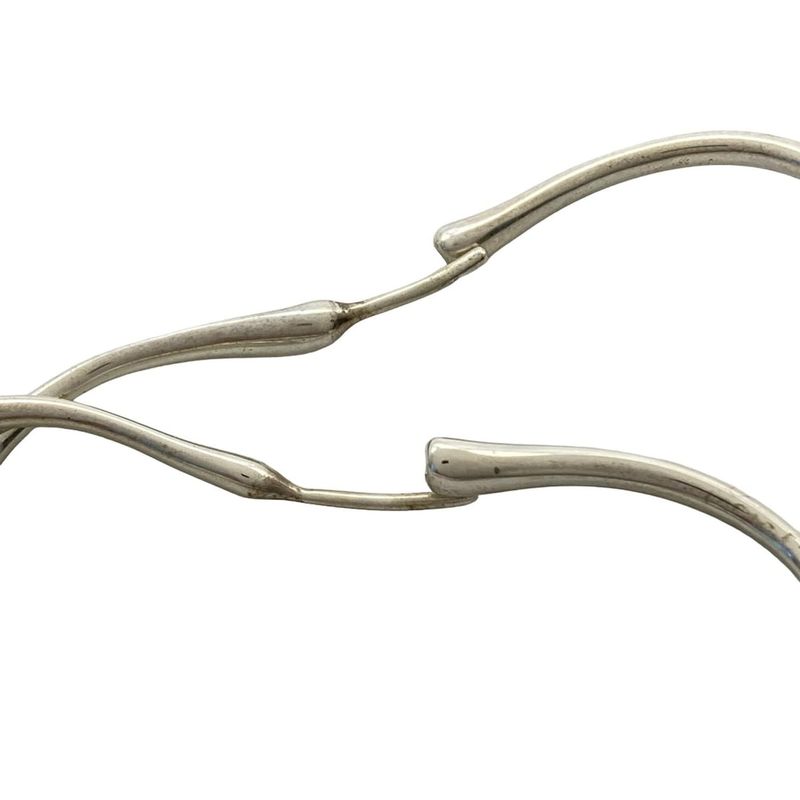 Tiffany & Co Earrings Open Heart Silver