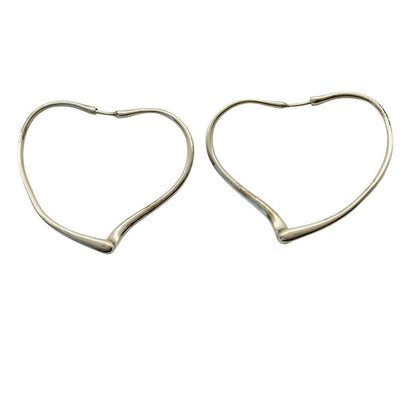 Tiffany & Co Earrings Open Heart Silver