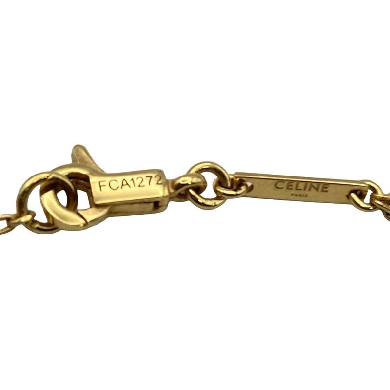 Celine Bracelet Triomphe Suspenders Gold Two Rows