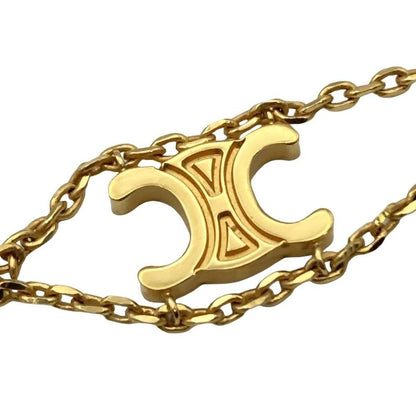 Celine Bracelet Triomphe Suspenders Gold Two Rows