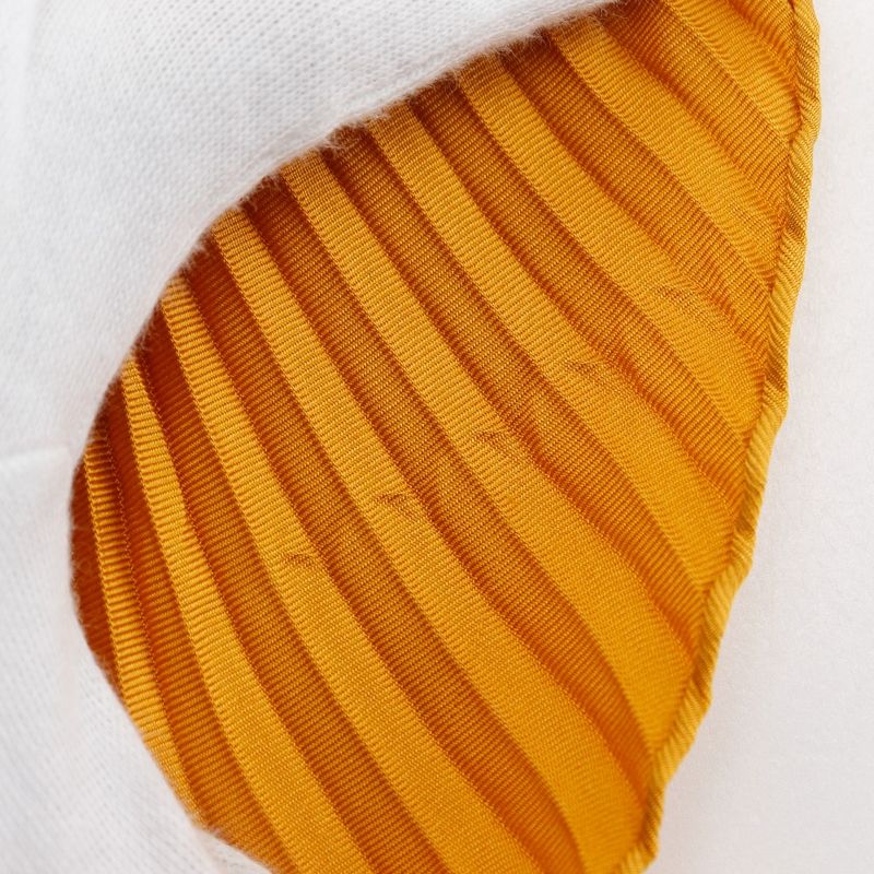 Hermes Pleated Carre Les Tambours Tambour Drum Silk Orange Women's Scarf