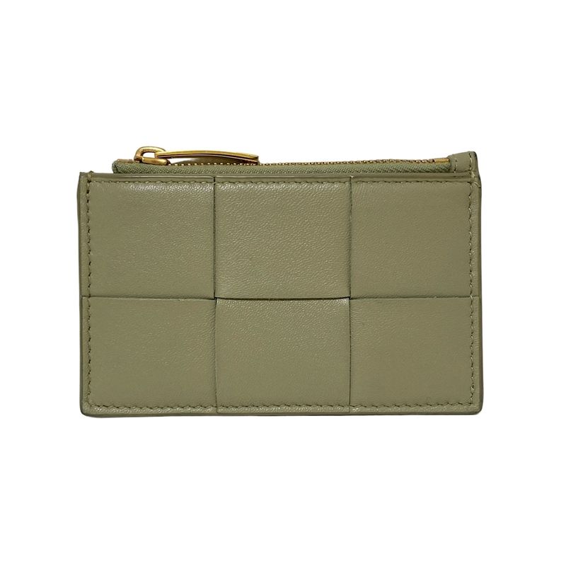 Bottega Veneta Coin Case Cassette Khaki Fragment Case Leather