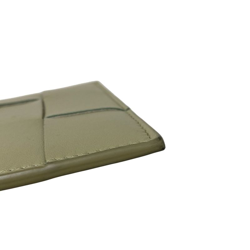 Bottega Veneta Coin Case Cassette Khaki Fragment Case Leather