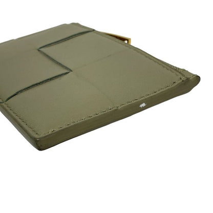 Bottega Veneta Coin Case Cassette Khaki Fragment Case Leather