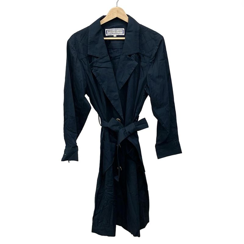 Yves Saint Laurent Coat Size M Women's - Navy Long Sleeve