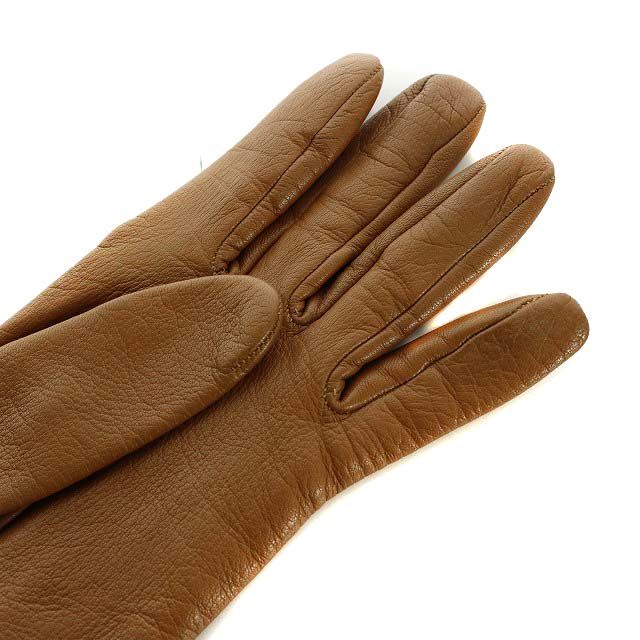 Hermes Gloves Lambskin Hhardware S Brown Yi11 • OH