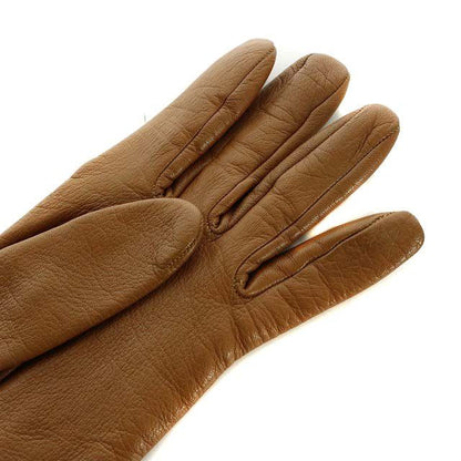 Hermes Gloves Lambskin Hhardware S Brown Yi11 • OH