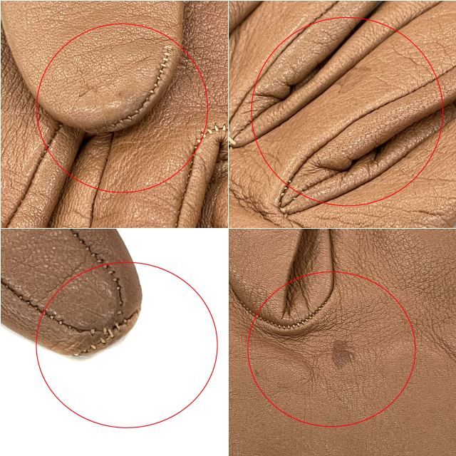 Hermes Gloves Lambskin Hhardware S Brown Yi11 • OH