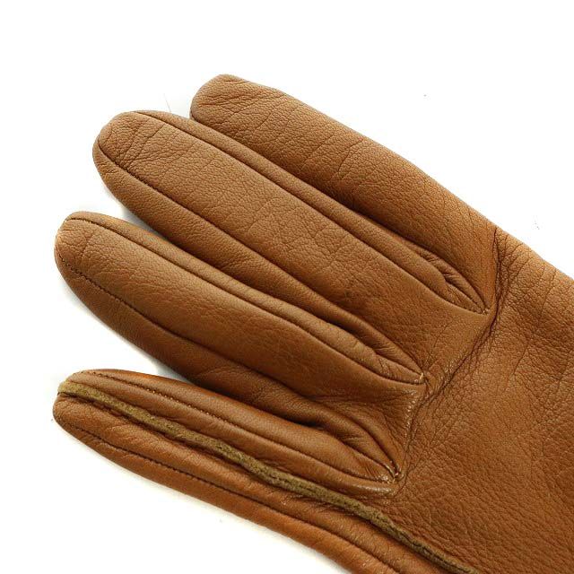 Hermes Gloves Lambskin Hhardware S Brown Yi11 • OH