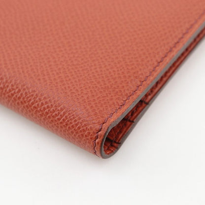 Hermes Bearn Vaux Epson Orange G Women's Long Wallet
