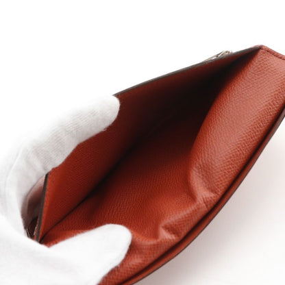 Hermes Bearn Vaux Epson Orange G Women's Long Wallet