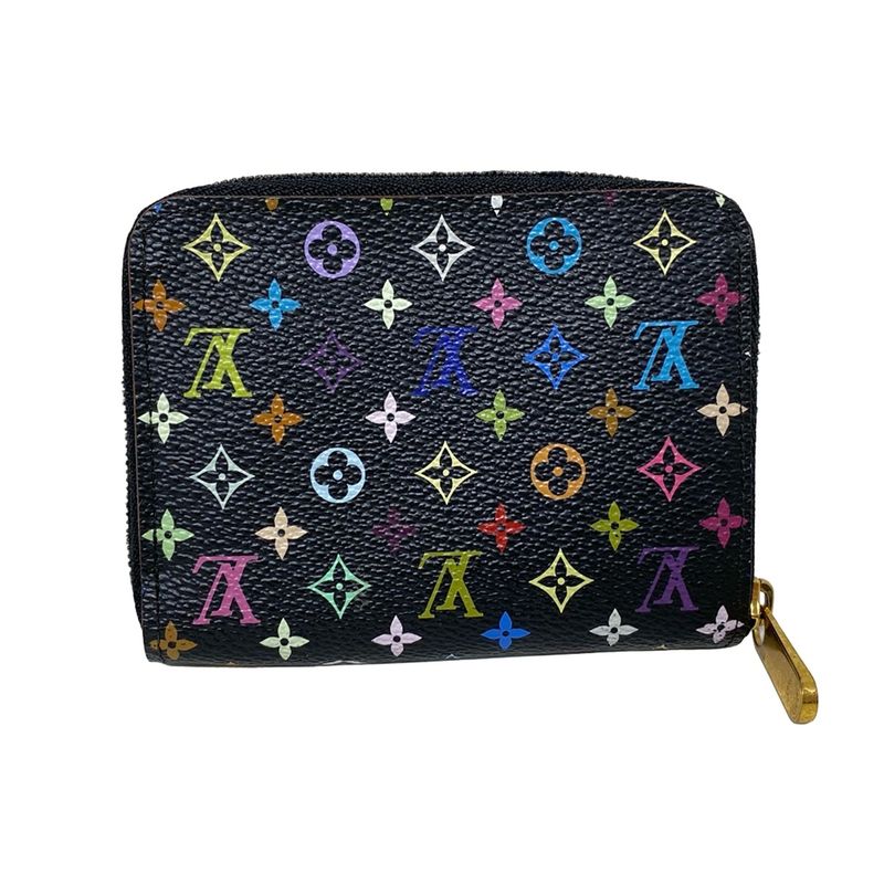 Louis Vuitton Coin Case Monogram Multicolor Zippy Coin Purse M66549 Noir Black