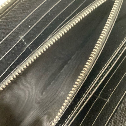 Prada Long Wallet - 2ml317 Dark Gray Round Zipper Leather