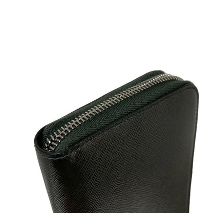 Prada Long Wallet - 2ml317 Dark Gray Round Zipper Leather