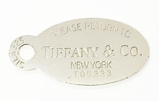 Tiffany & Co Tiffany & Co Return to Tiffany Return to Tiffany & Co Oval Tag