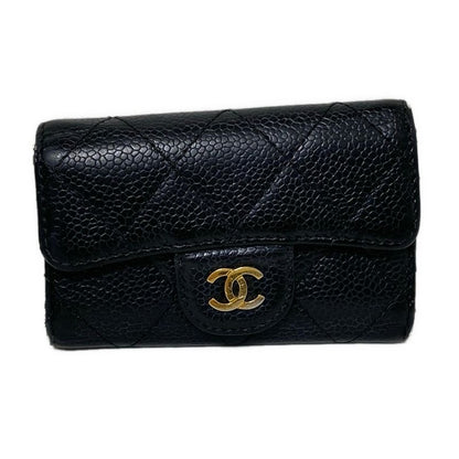 Chanel Key Case Matelasse A31503 Black 6 Hooks Coco Mark Gold Hardware