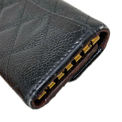 Chanel Key Case Matelasse A31503 Black 6 Hooks Coco Mark Gold Hardware