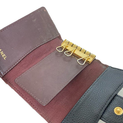 Chanel Key Case Matelasse A31503 Black 6 Hooks Coco Mark Gold Hardware