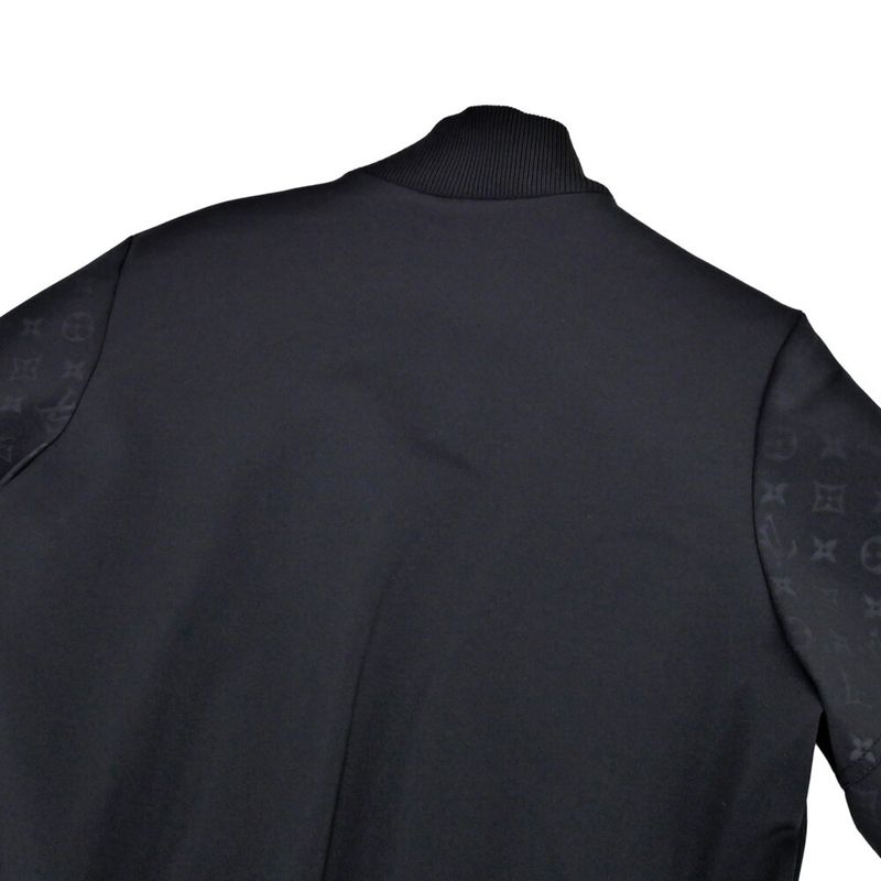 Louis Vuitton Embossed Monogram Zip Up Jacket Black Size 40 Outerwear