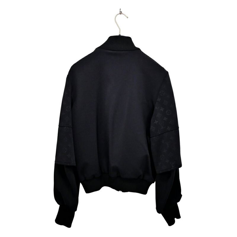 Louis Vuitton Embossed Monogram Zip Up Jacket Black Size 40 Outerwear