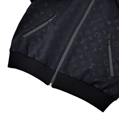 Louis Vuitton Embossed Monogram Zip Up Jacket Black Size 40 Outerwear