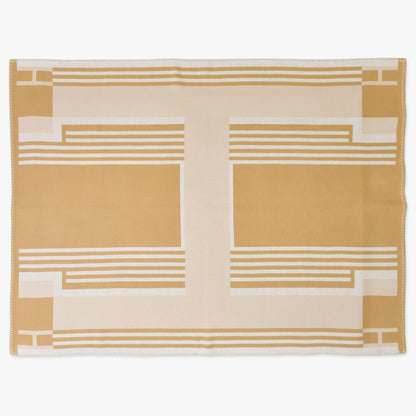 Hermes Avalon Blanket Beige Brown Wool Cashmere