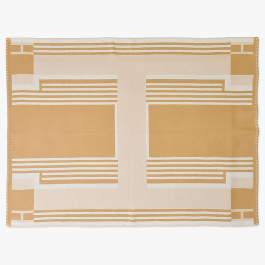 Hermes Avalon Blanket Beige Brown Wool Cashmere