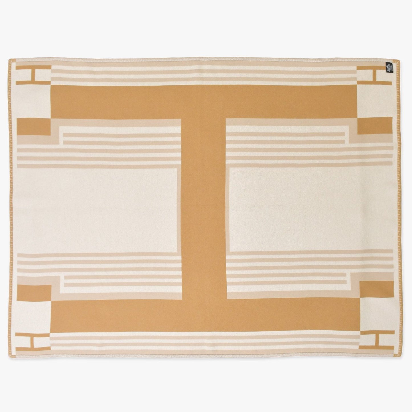 Hermes Avalon Blanket Beige Brown Wool Cashmere — view 2