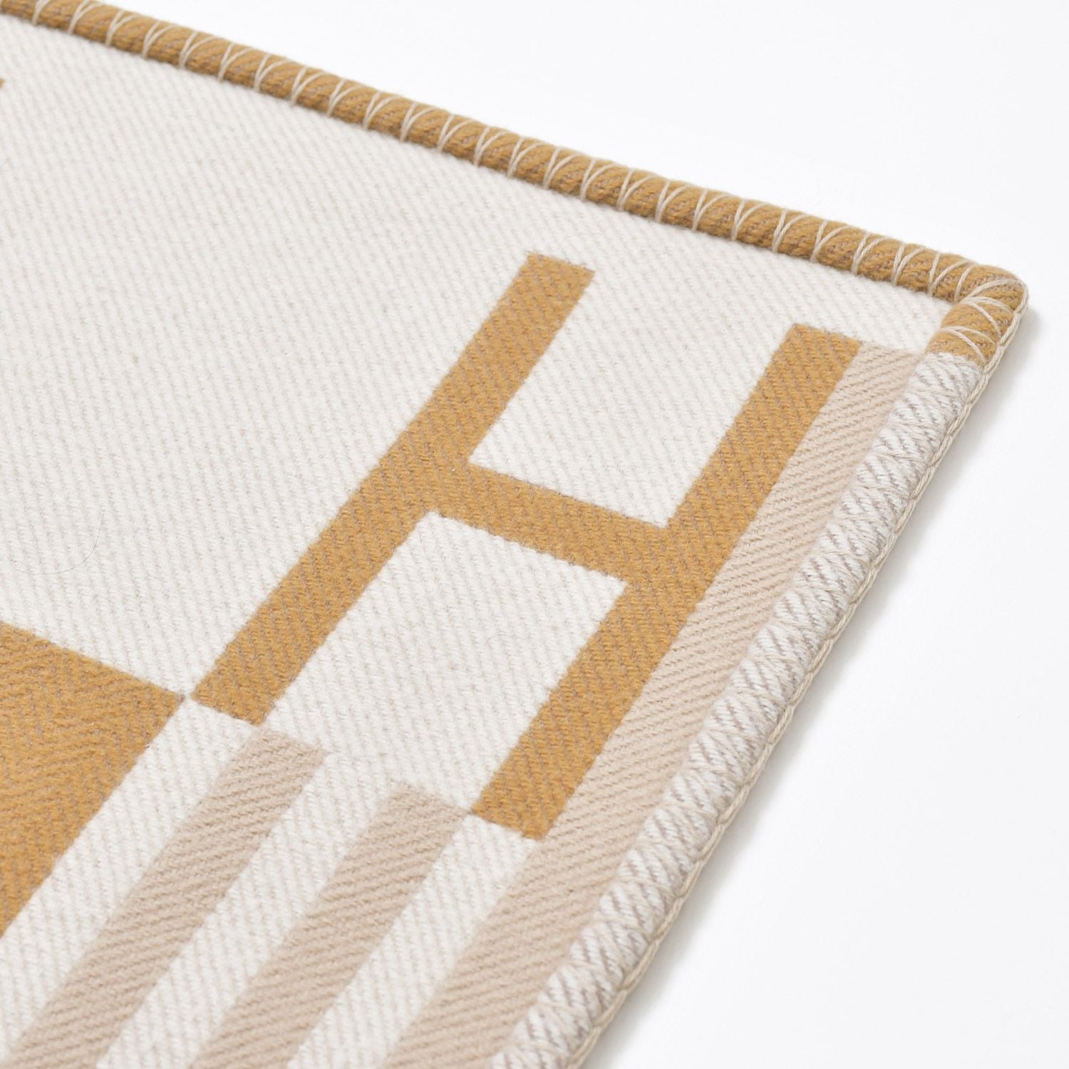 Hermes Avalon Blanket Beige Brown Wool Cashmere — view 5