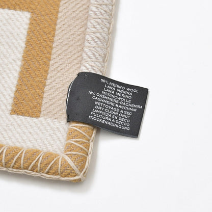 Hermes Avalon Blanket Beige Brown Wool Cashmere — view 4
