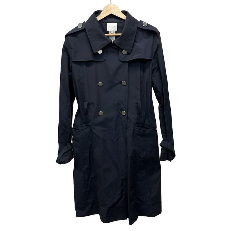 Celine Coat Size 40 M Women's - Dark Navy Long Sleeve Spring Autumn