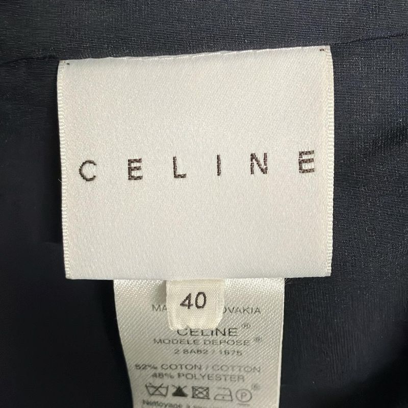 Celine Coat Size 40 M Women's - Dark Navy Long Sleeve Spring Autumn