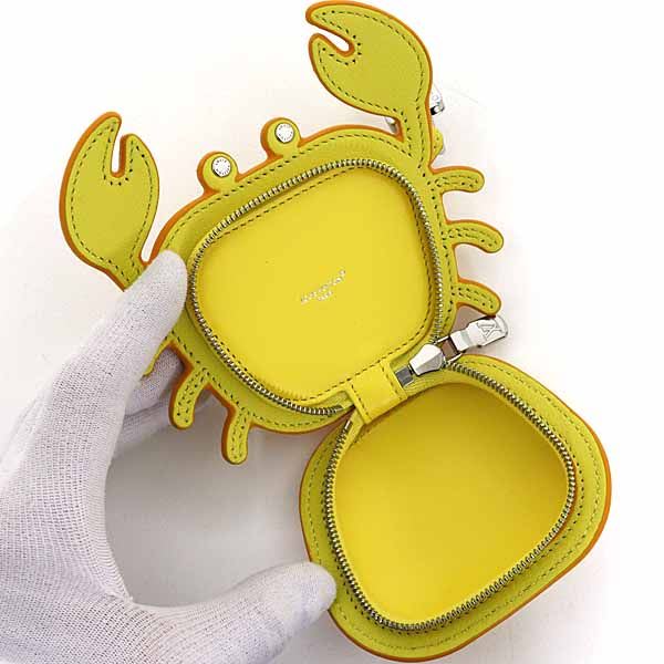 Louis Vuitton Bag Charm Club Key Holder Accessory Case Crab Jaune