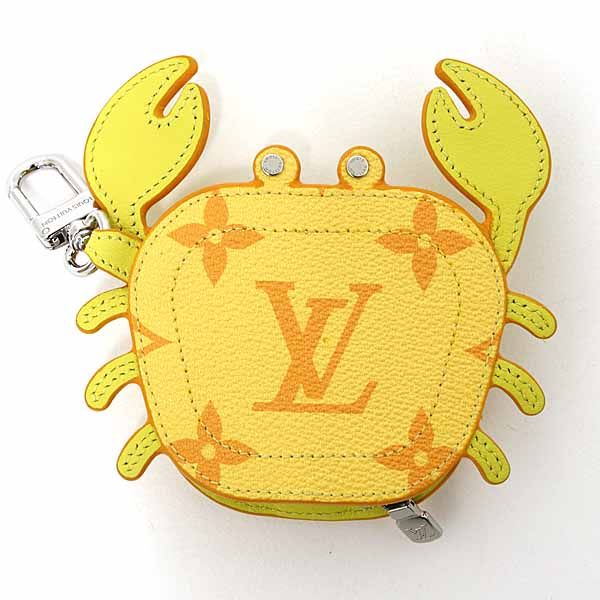 Louis Vuitton Bag Charm Club Key Holder Accessory Case Crab Jaune