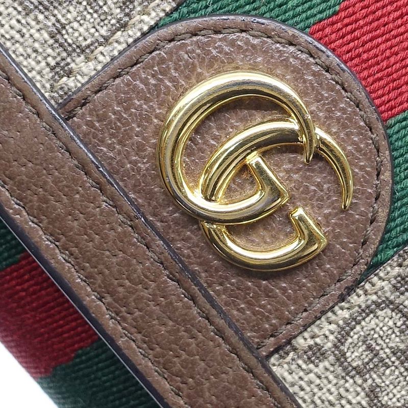 Gucci 598662 Offdia GG Supreme Jelly Line Wallet Bifold Wallet Beige