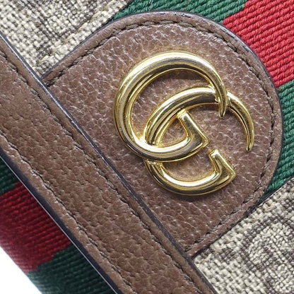 Gucci 598662 Offdia GG Supreme Jelly Line Wallet Bifold Wallet Beige