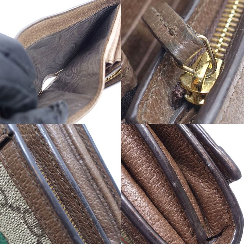 Gucci 598662 Offdia GG Supreme Jelly Line Wallet Bifold Wallet Beige
